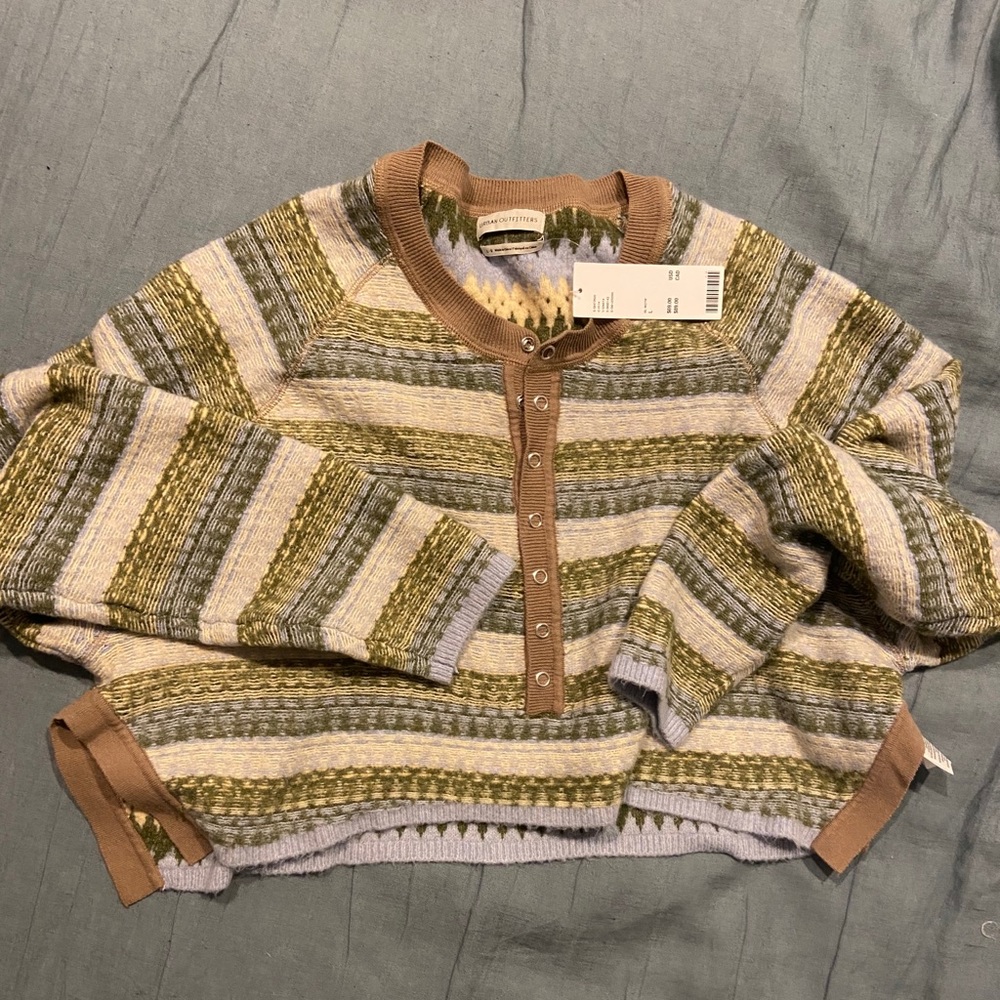 UO Owen Thermal Snap Button Henley Top